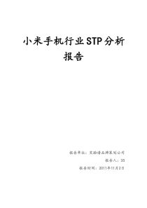 小米STP分析
