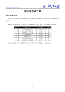 综合类培训方案