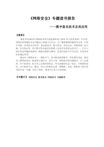 网络安全专题读书报告