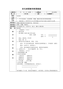 羽毛球高球教案