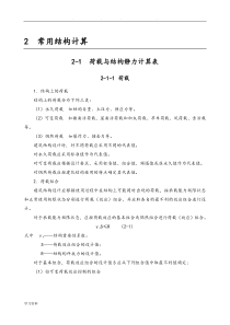 建筑常用结构计算