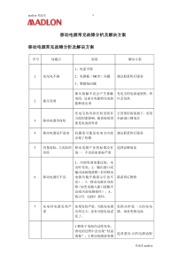 移动电源常见故障分析及解决方案