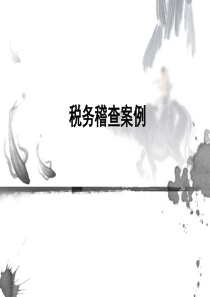 税务稽查案例.