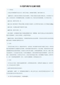 立式蒸汽锅炉安全操作规程