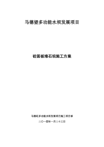 面板堆石坝施工方案