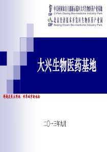 大兴生物医药产业基地推介