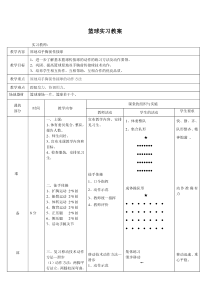 篮球实习教案