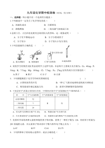 粤教版九年级化学期中检测