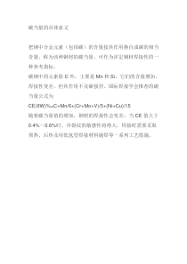 碳当量的具体意义