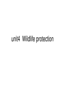 人教版必修二unit4-Wildlife-protection知识点总结、