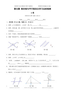 第五章相交线与平行线自主学习达标检测AB卷及答案