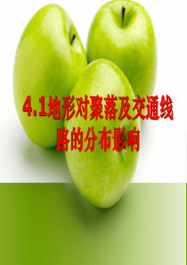 41地形对聚落及交通线路的分布影响