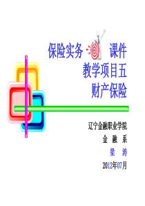 05教学项目五-财产保险