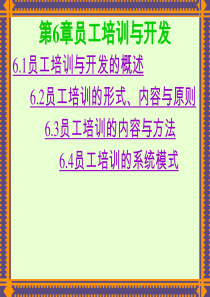 第6章员工培训与开发(人力资源管理-东财,金延平)