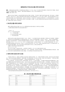 生活热水当量法与床位法计算比较