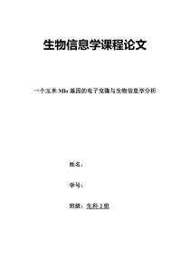 生物信息学论文