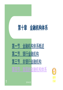 10第十章金融机构体系