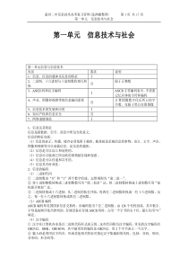 第一单元信息与信息技术选择题整理