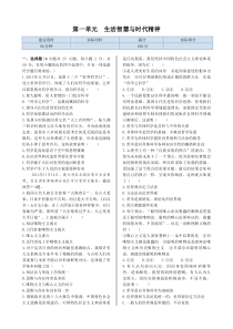 第一单元生活智慧与时代精神单元检测(人教版必修4)