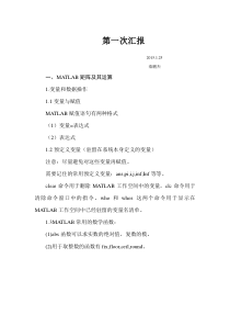 第一次汇报(请重做)