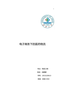电子商务下的医药物流