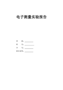 电子测量实验报告
