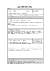 电子表格的制作信息化教学设计