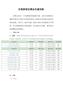 东营游客世博会交通攻略