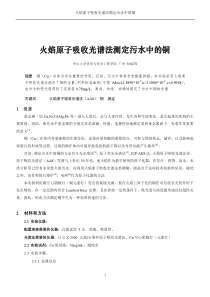 火焰原子吸收光谱测定污水中的铜