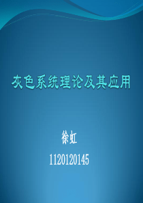 灰色模型-徐虹1214