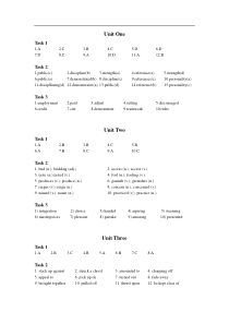 研究生英语综合教程上》课后练习答案