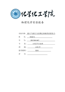 物化实验下实验报告最终