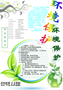 环境保护主题电子小报
