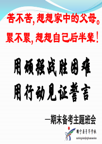 复习备考主题班会.