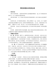 神经系统知识体系总结