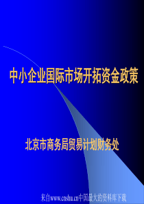 [投资金融]中小企业国际市场开拓资金政策(ppt 36页)