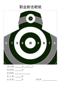 (极品)职业射击靶纸-人形靶-速射靶