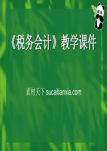 税务会计教学课件模板