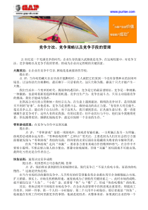 竞争方法竞争策略以及竞争手段的管理