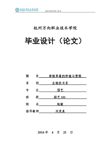 章姬草莓的种植与管理