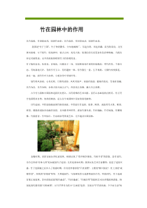竹子在园林中的运用