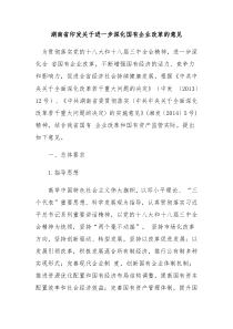 湖南省印发关于进一步深化国有企业改革的意见