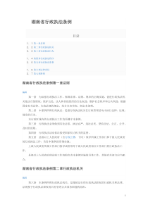 湖南省行政执法条例
