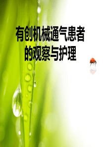 有创机械通气患者的观察与护理