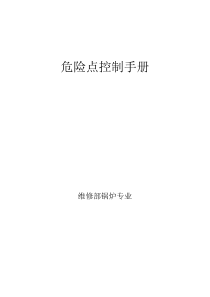 电厂锅炉专业危险点控制手册