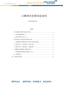 白糖套期保值方案20100330