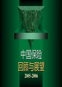 中国保险回顾与展望(1)