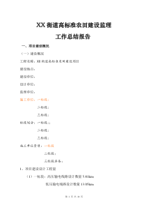 监理工作总结报告