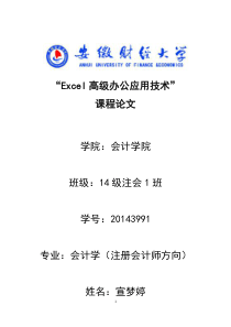 浅谈Excel在会计学中的应用