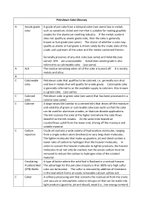 石油焦基本知识汇总(英文术语)